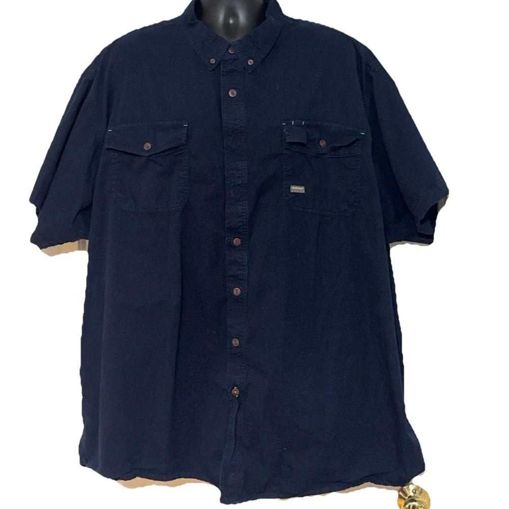 Ariat Rebar Men's Navy SS Shirt 4XL‎